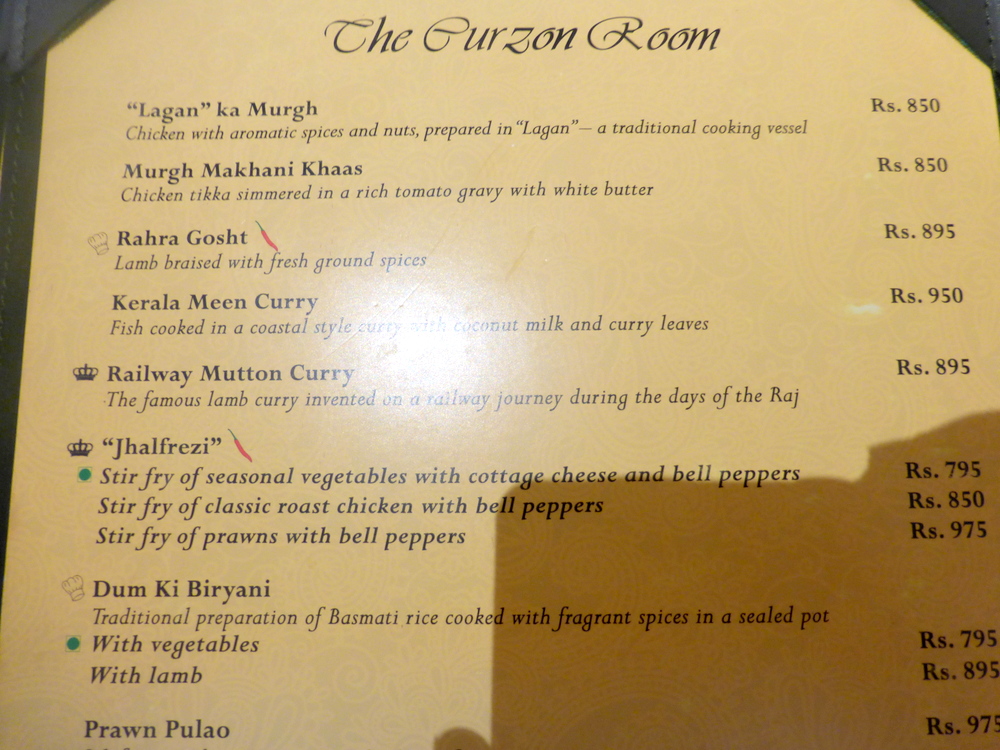New Delhi Maidens Hotel Curzon Curry-Heute (2)